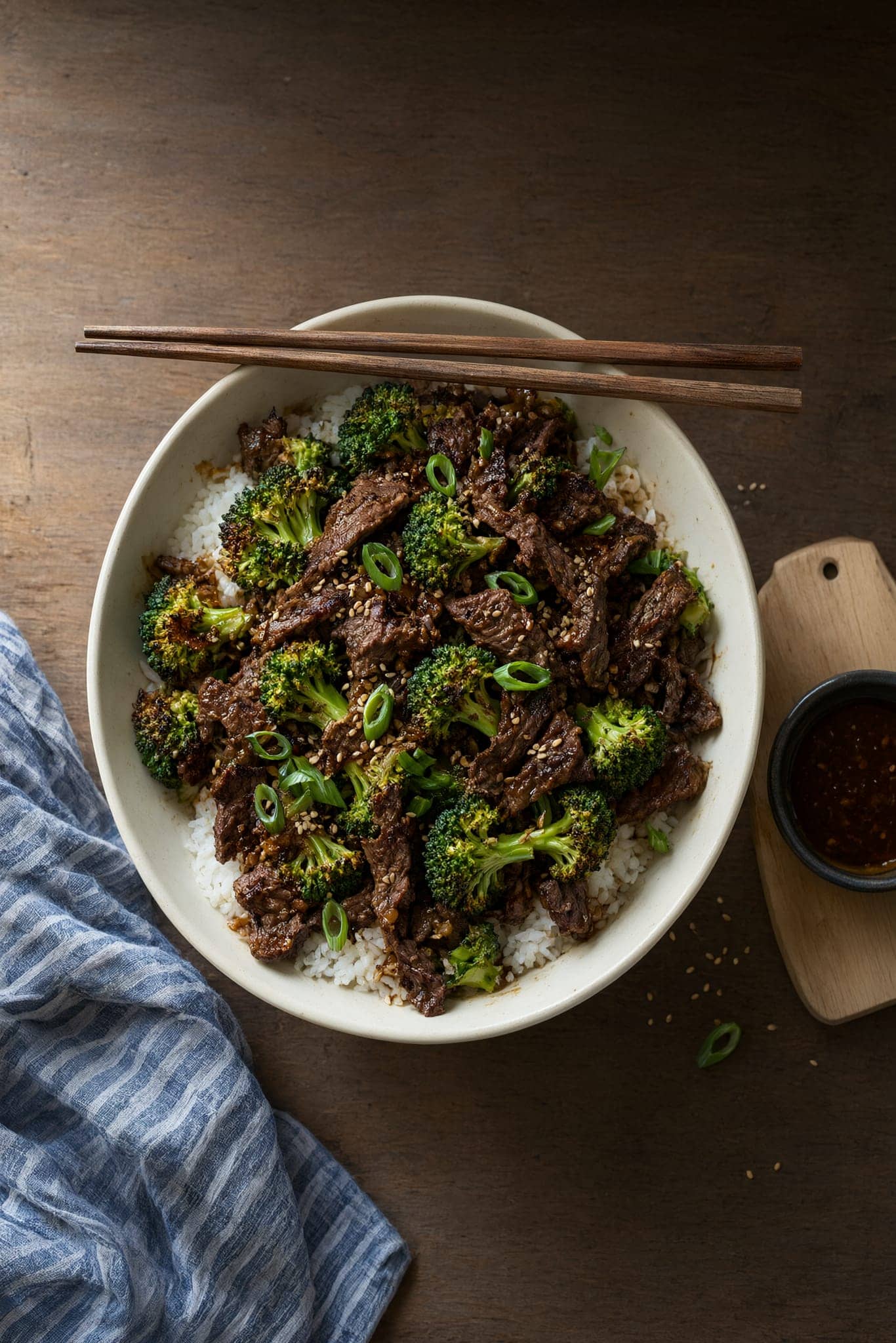 Sticky Air-Fryer Beef and Broccoli