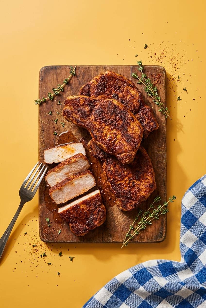 Juicy Air-Fryer Boneless Pork Chops, No Breading Needed