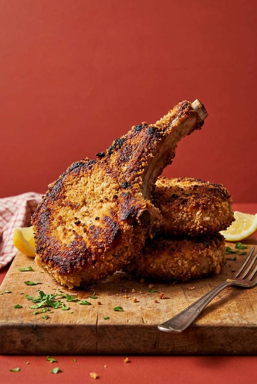 Crispy Breaded Air-Fryer Pork Chops
