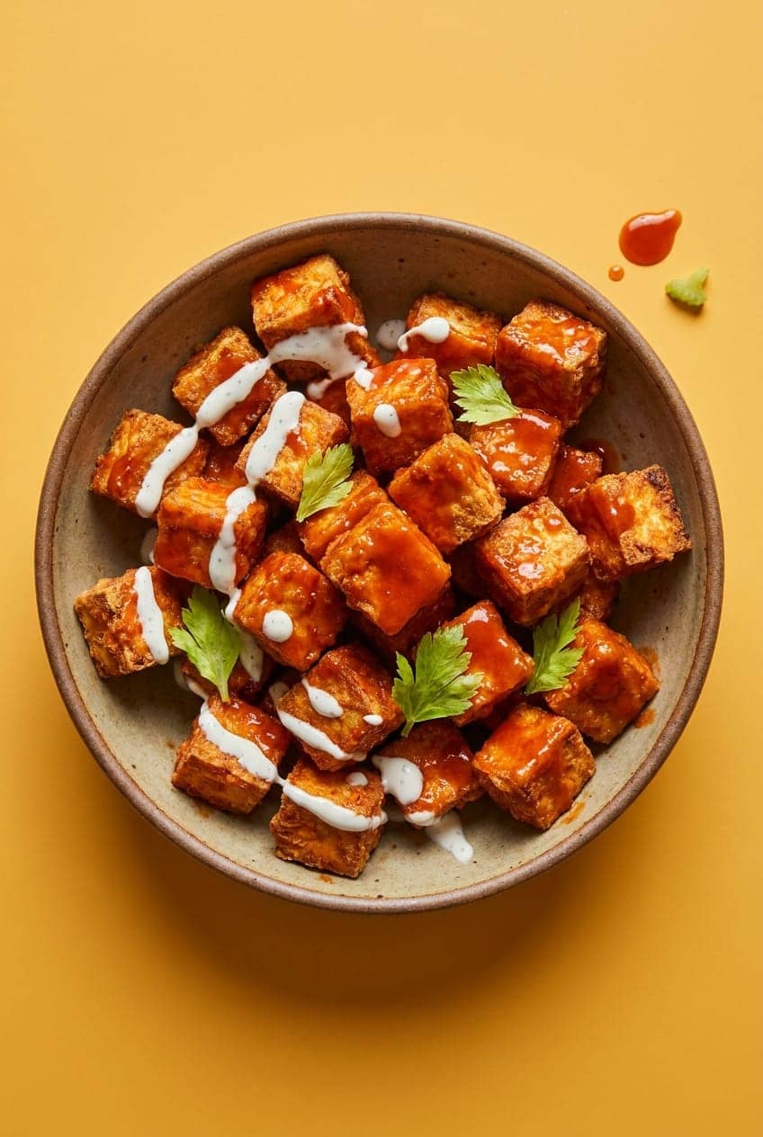 Crispy Buffalo Air-Fryer Tofu