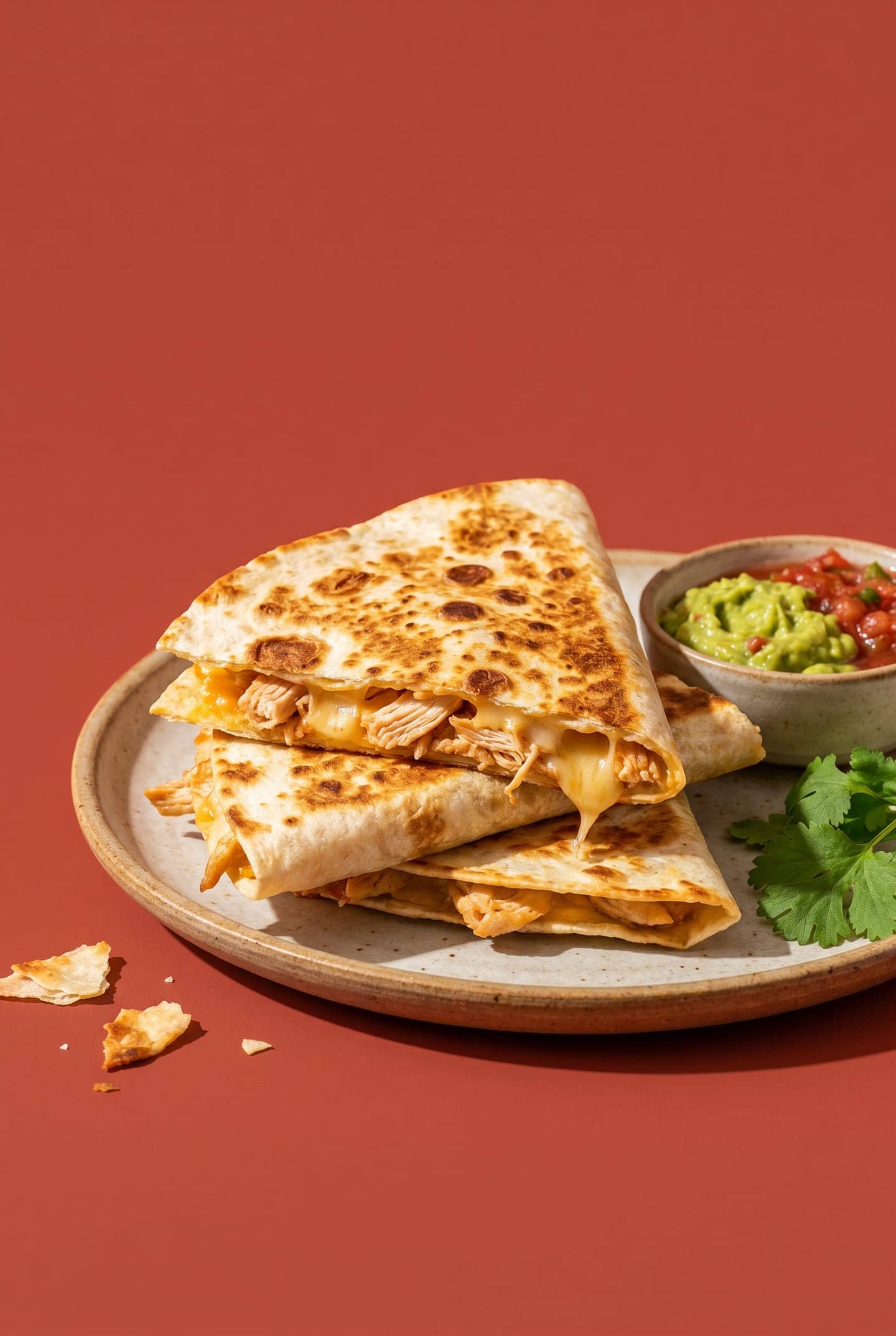Crispy Air-Fryer Chicken Quesadillas