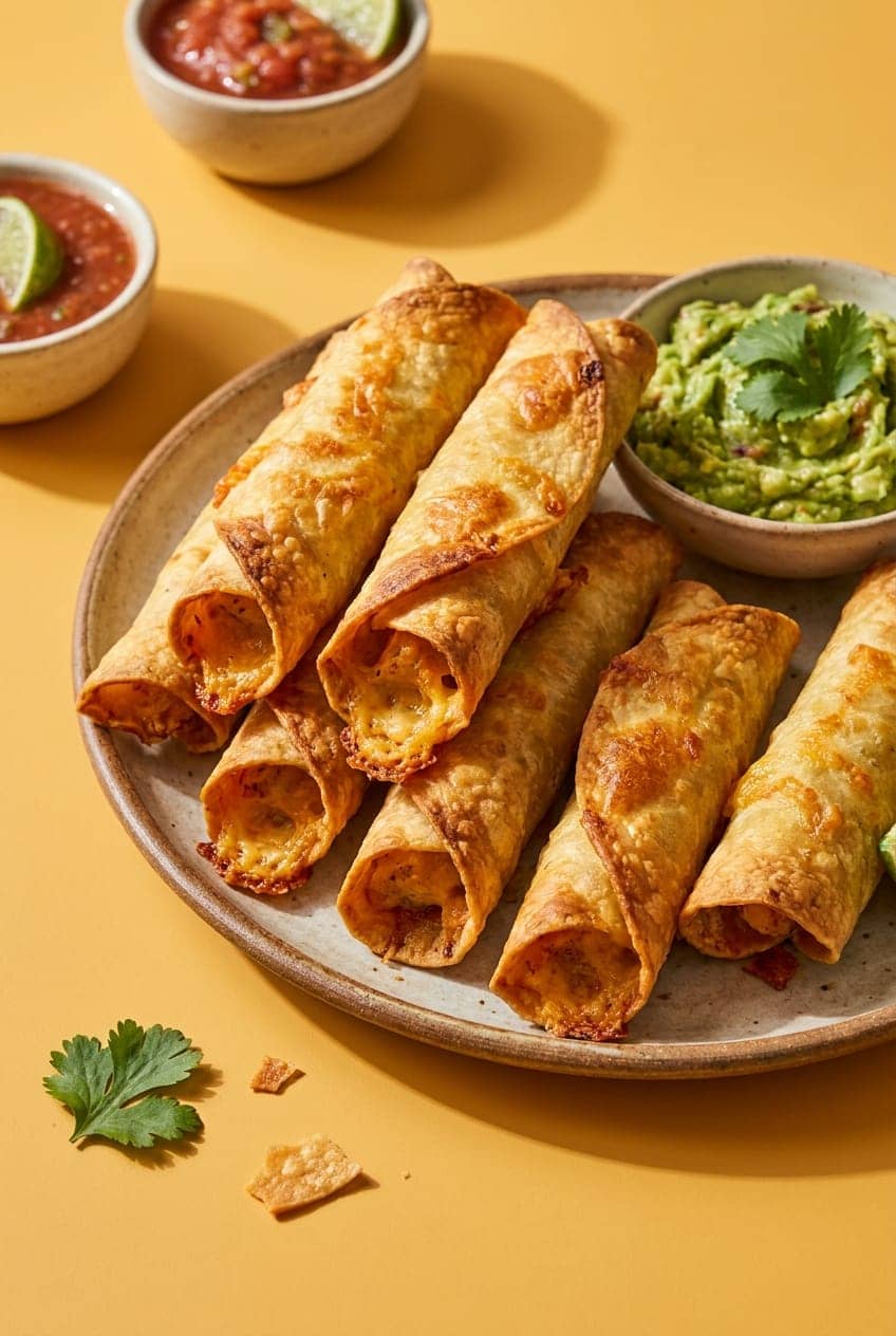 Crispy Air-Fryer Chicken Taquitos