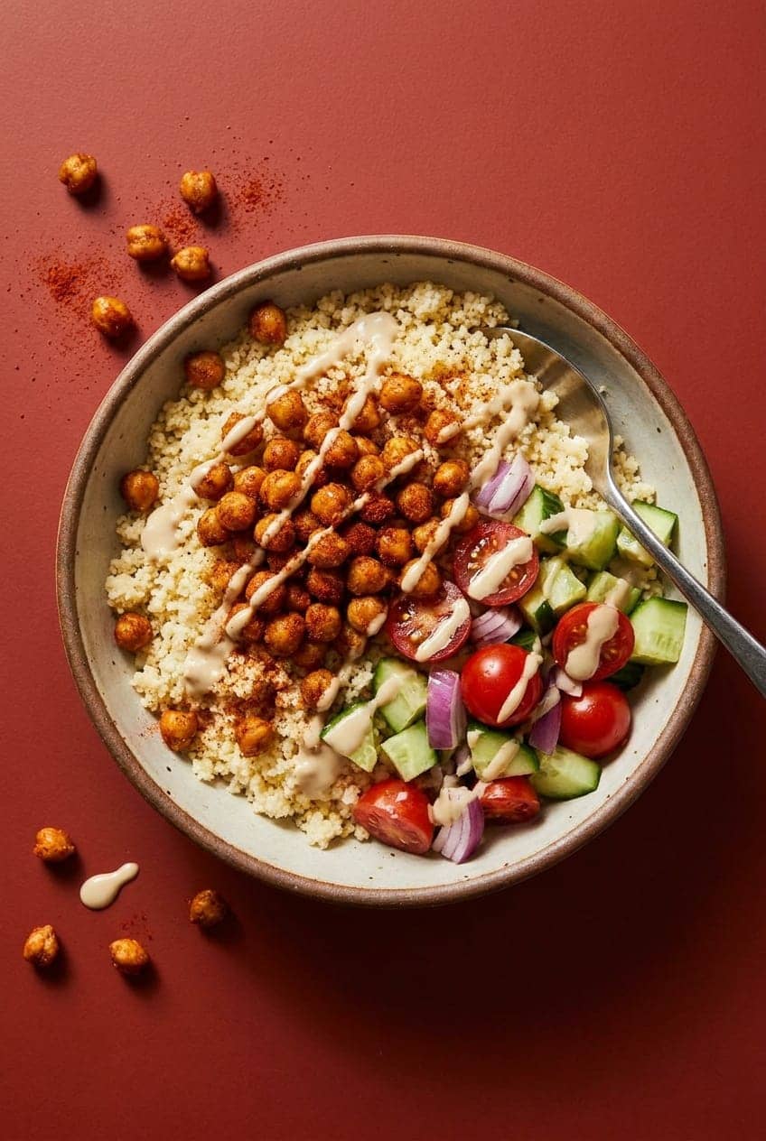 Crispy Chickpea Air-Fryer Dinner Bowls