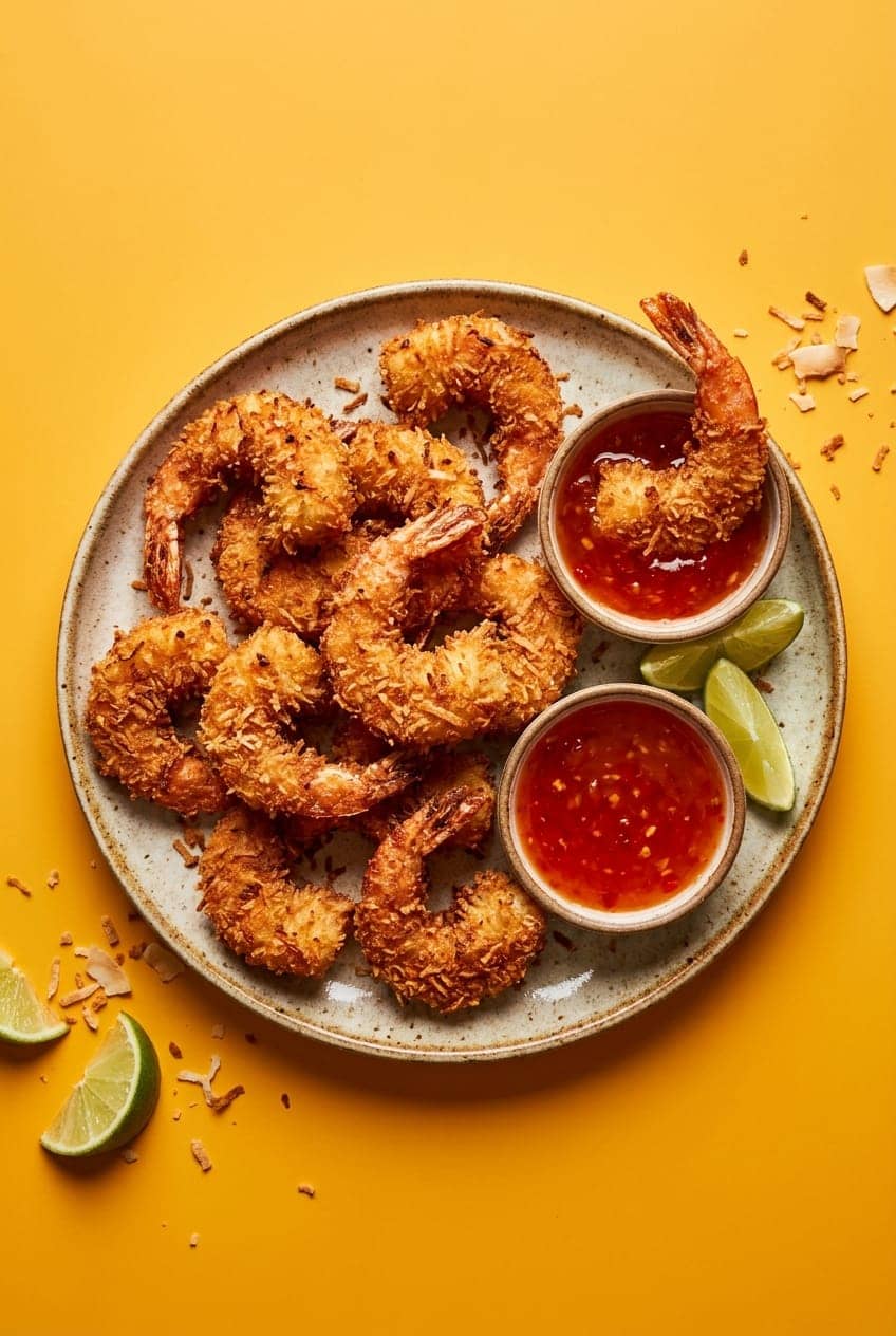Crunchy Air-Fryer Coconut Shrimp with Sweet Chili Sauce
