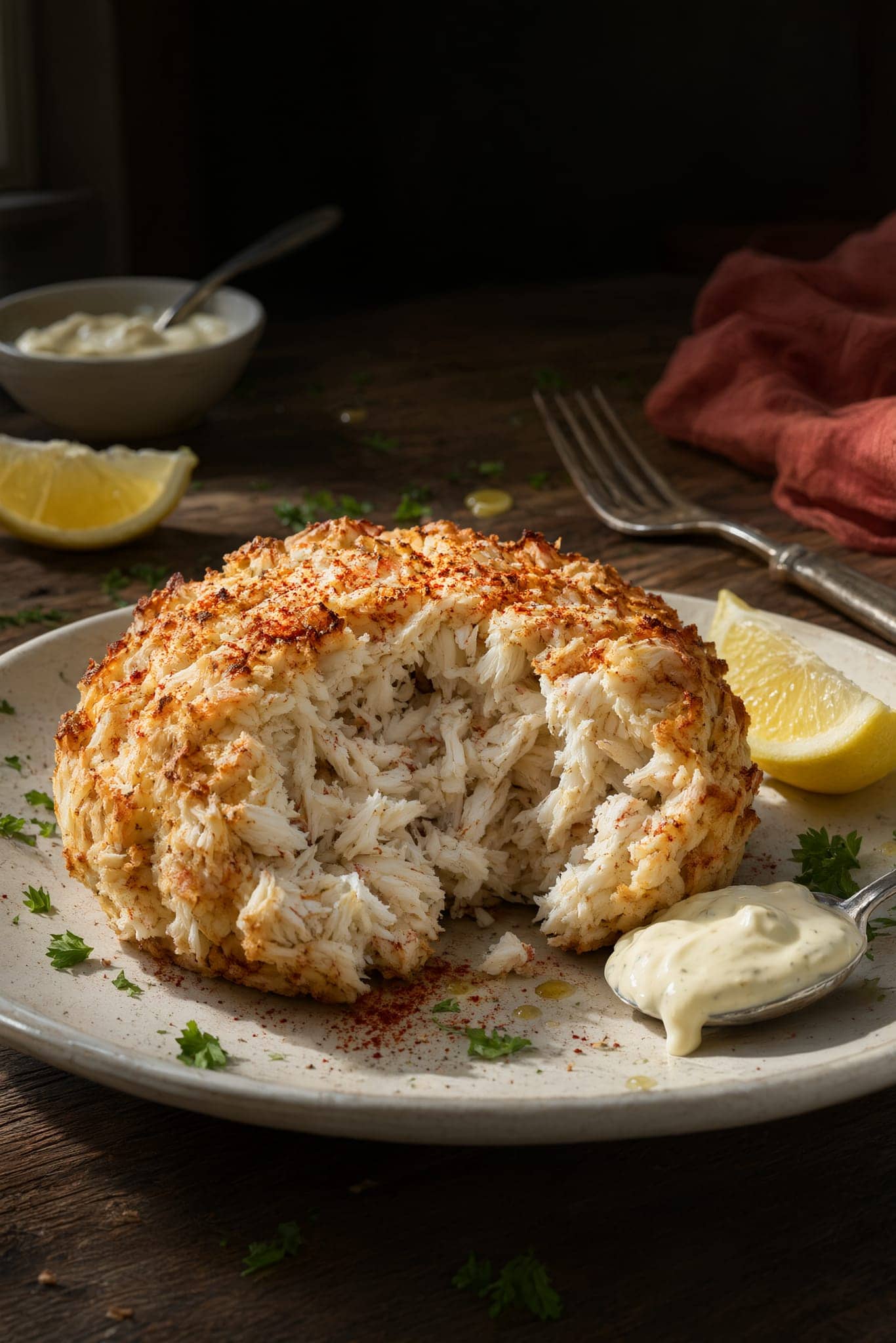 Golden Air-Fryer Crab Cakes with Lemon Aioli