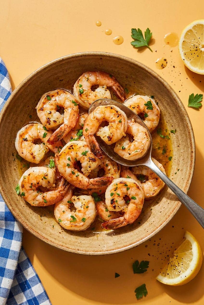 Garlic Butter Air-Fryer Shrimp