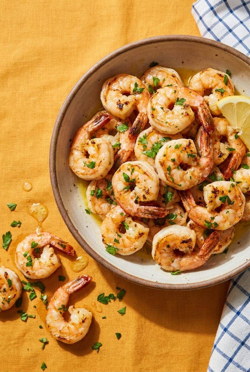 Garlic Butter Air-Fryer Shrimp
