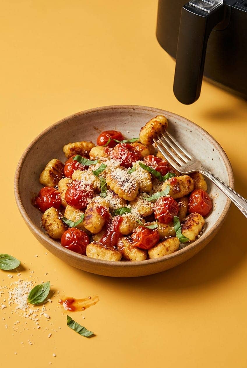Crispy Air-Fryer Gnocchi with Burst Tomatoes