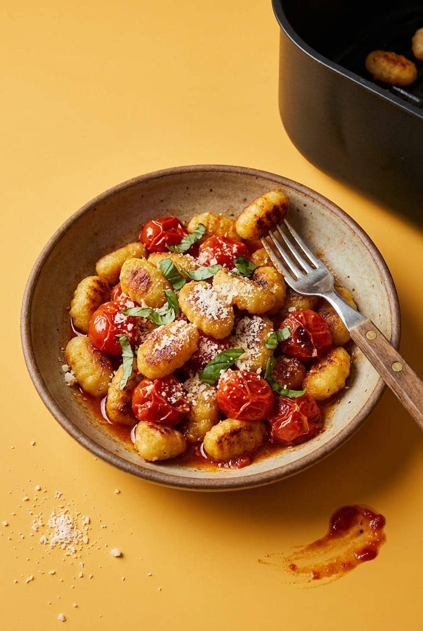 Crispy Air-Fryer Gnocchi with Burst Tomatoes