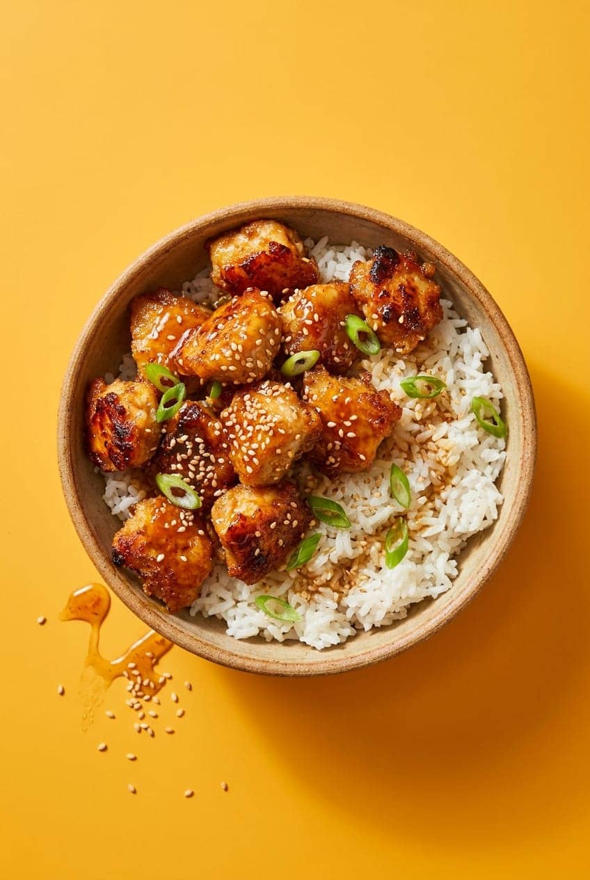 Sticky Honey Garlic Air-Fryer Chicken
