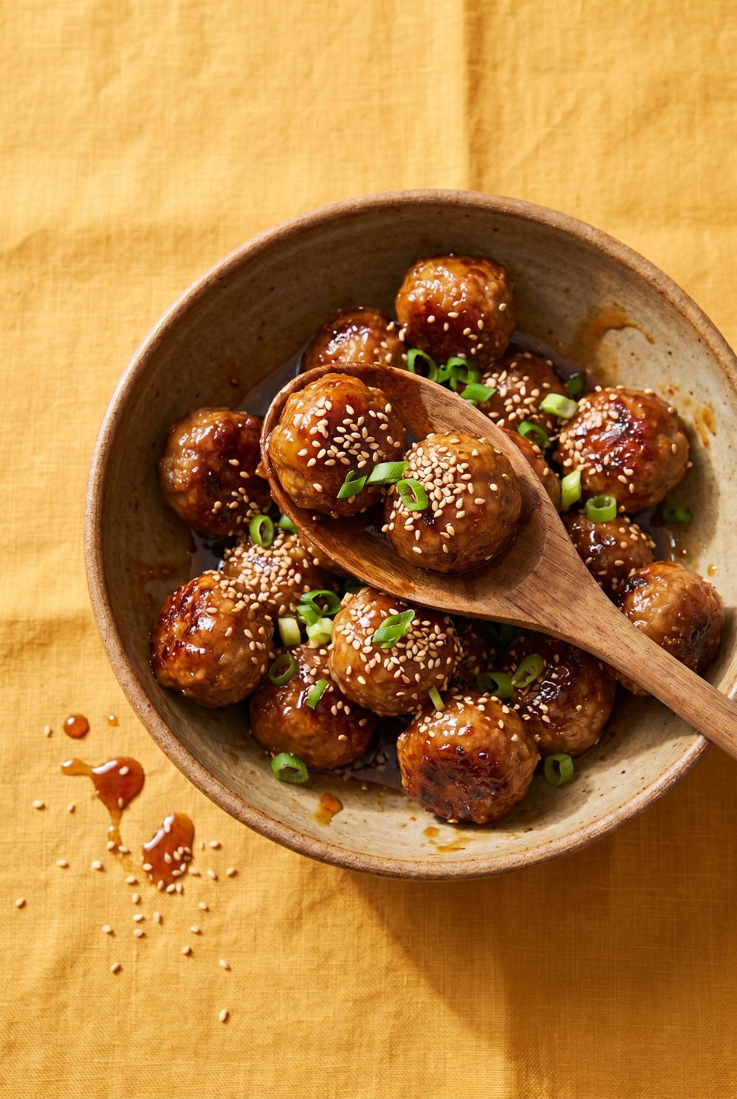 Sticky Air-Fryer Honey Garlic Meatballs