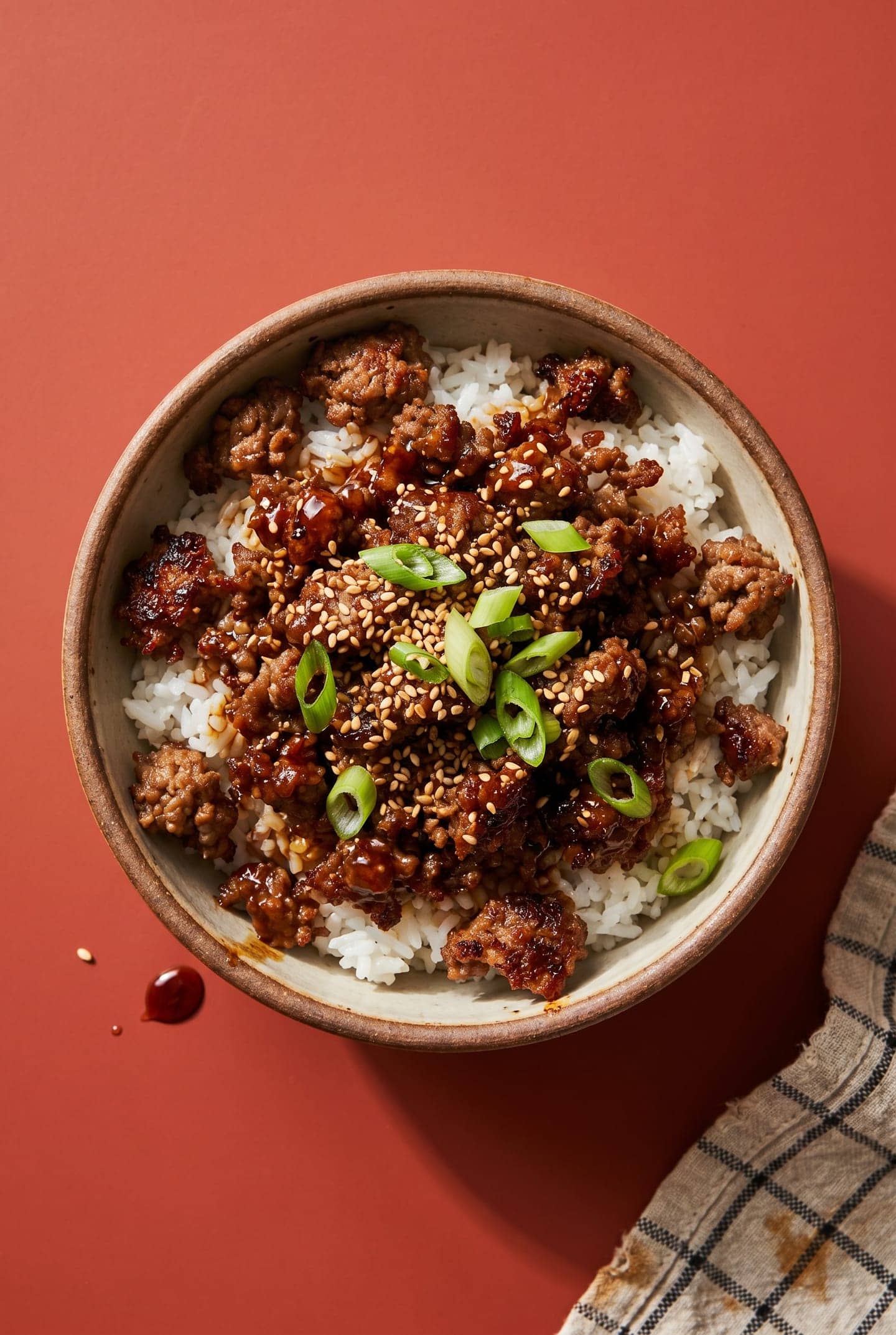 Sticky Korean Air-Fryer Beef Bowls