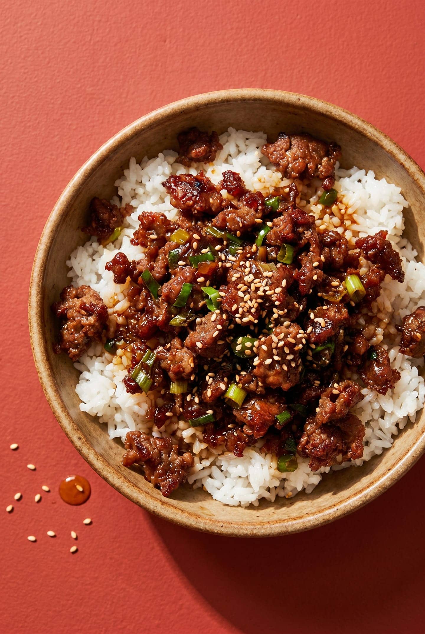 Sticky Korean Air-Fryer Beef Bowls