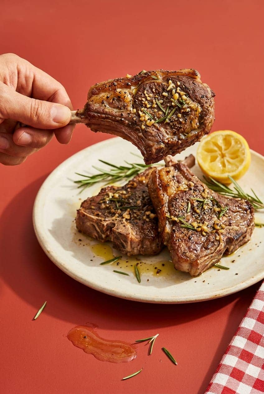 Garlic Rosemary Air-Fryer Lamb Chops