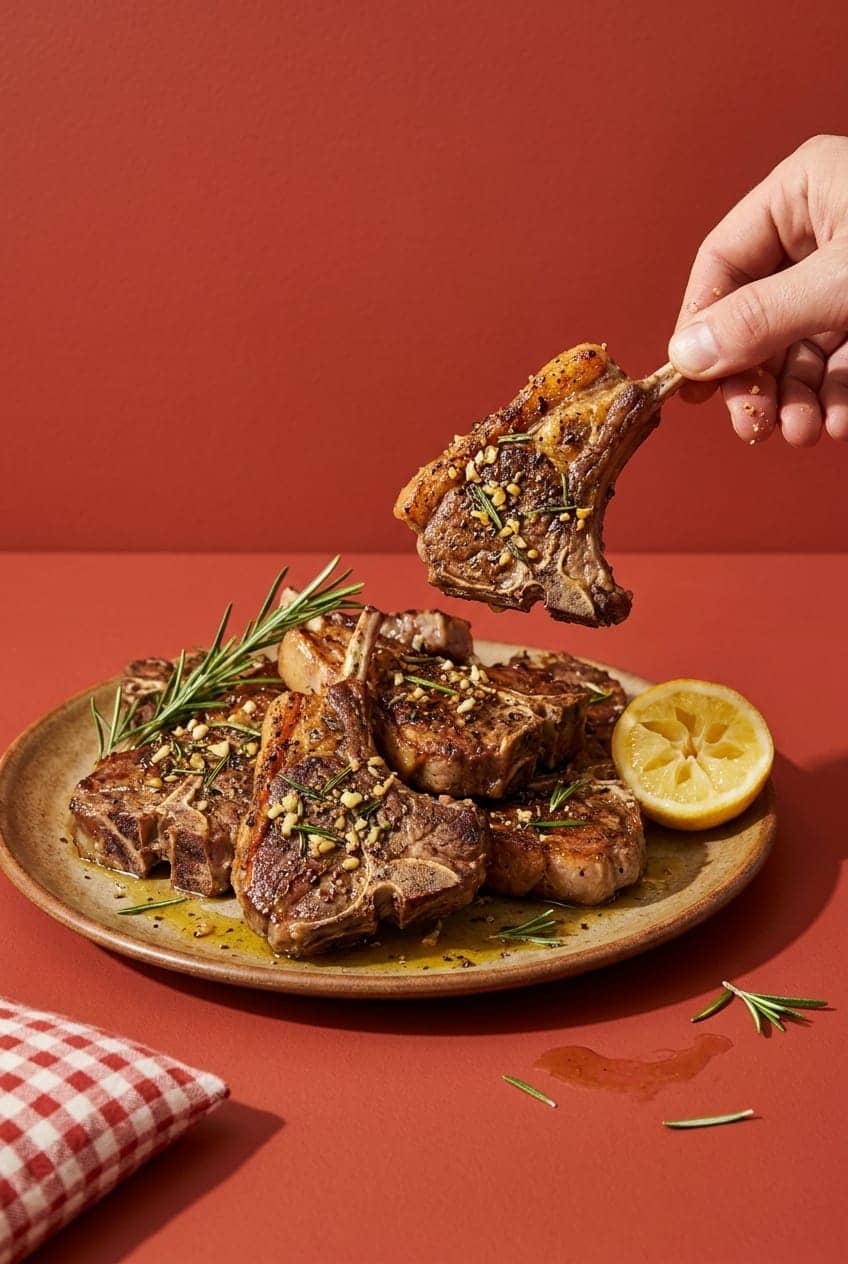 Garlic Rosemary Air-Fryer Lamb Chops