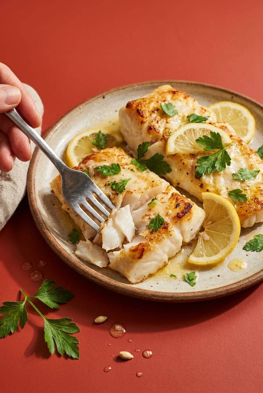 Flaky Lemon Garlic Air-Fryer Cod