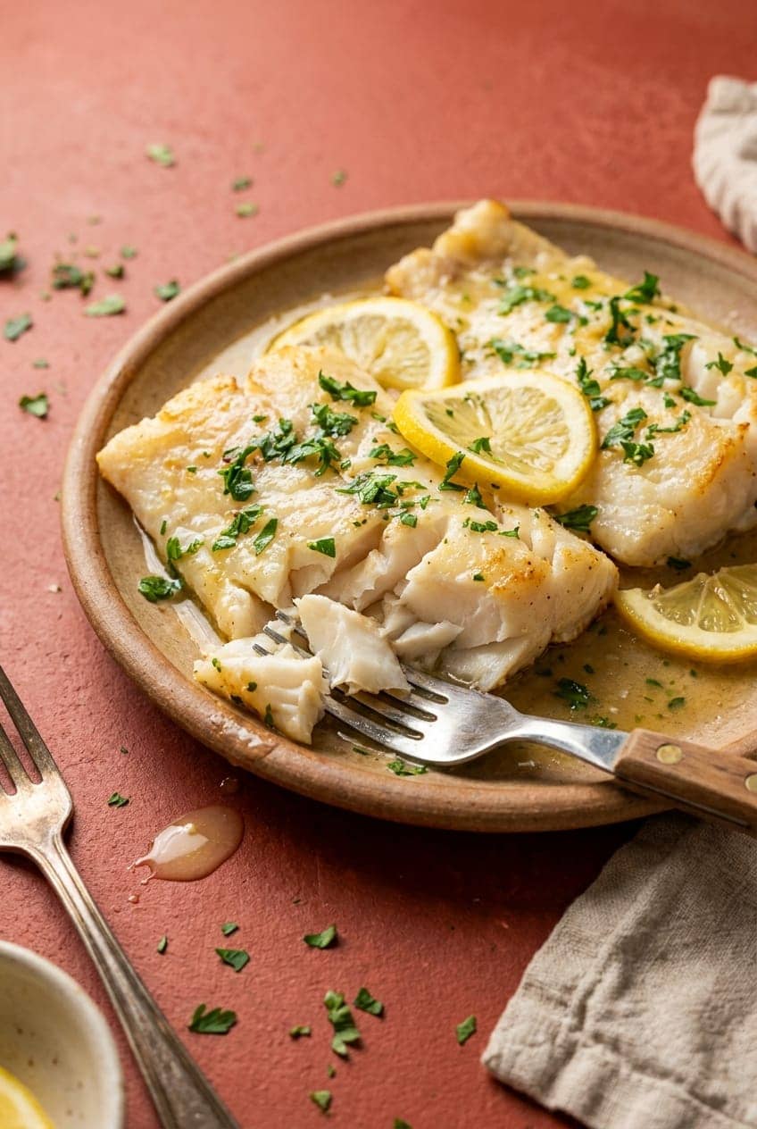 Flaky Lemon Garlic Air-Fryer Cod
