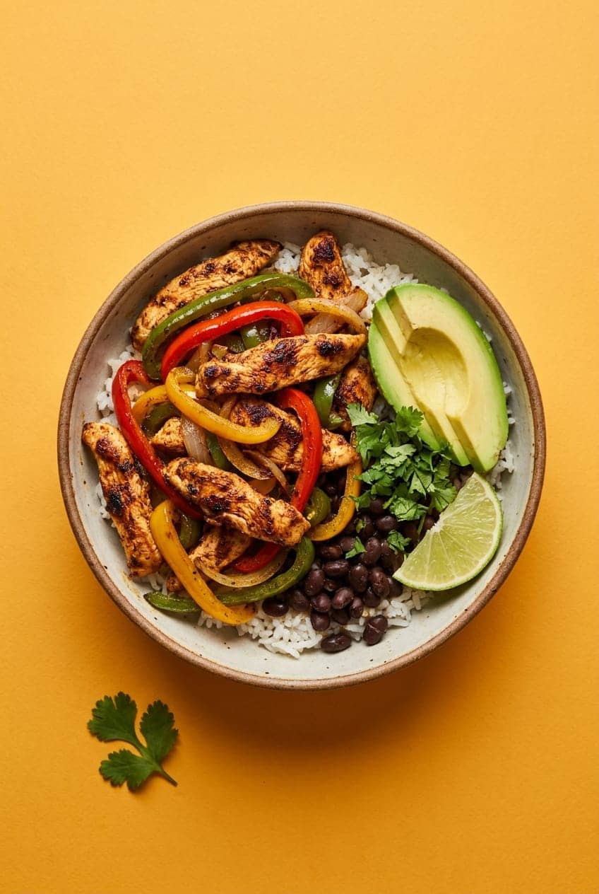 Meal-Prep Air-Fryer Chicken Fajita Bowls