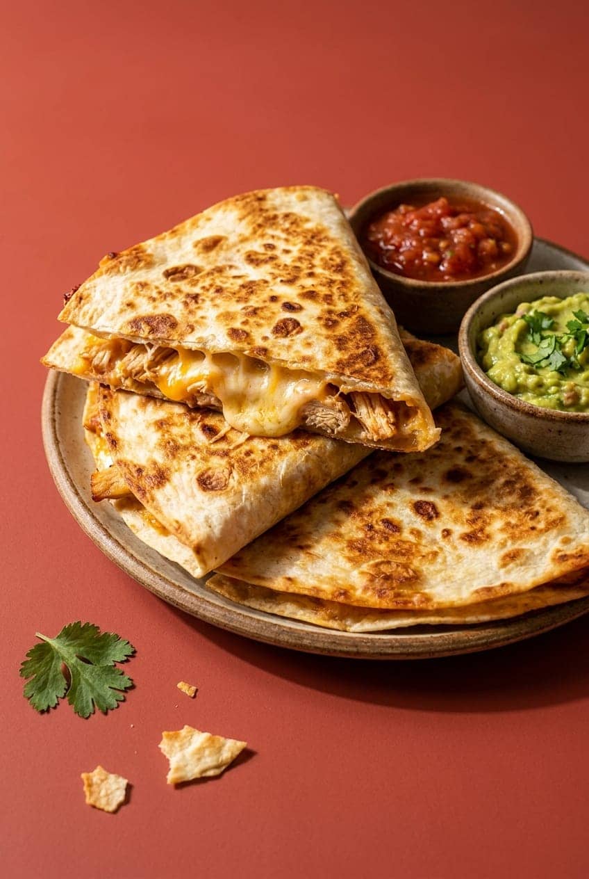 Crispy Air-Fryer Chicken Quesadillas