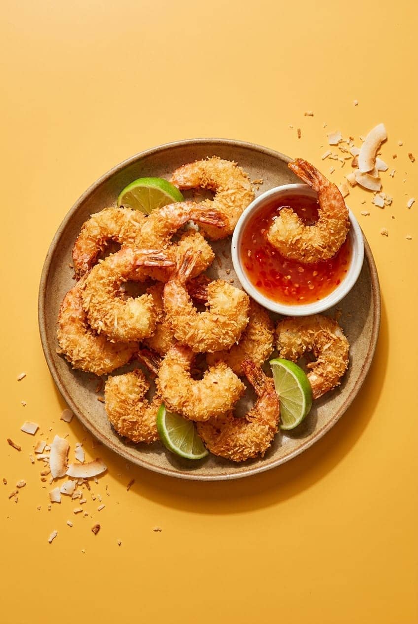 Crunchy Air-Fryer Coconut Shrimp with Sweet Chili Sauce
