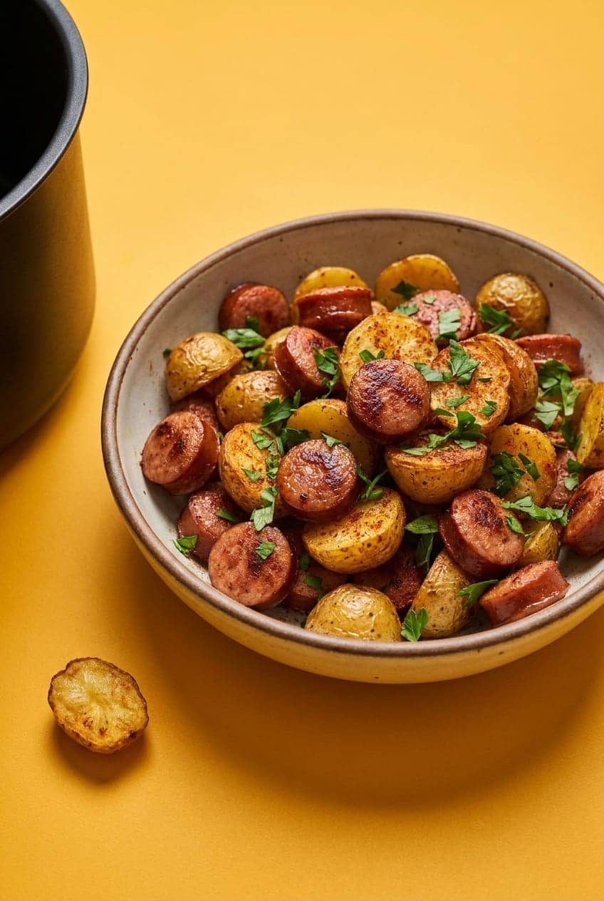 One-Basket Air-Fryer Sausage and Potatoes
